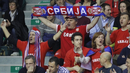 Srpski navijači u Belgiji