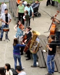 Simfonijski orkestar nastupa u parku