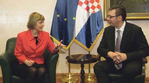 Vesna Pusić i Aleksandar Vučić