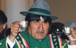Evo Morales,  predsednik Bolivije,  u tradicionalnoj nošnji