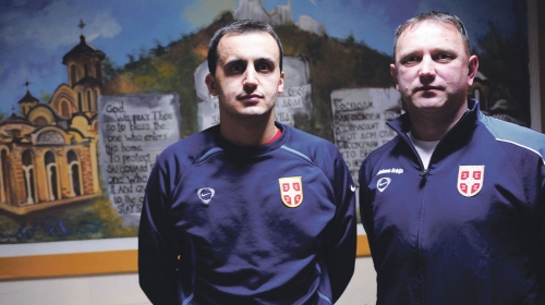 Kapiten Nikola Vučković  i trener Srđan Nikolić