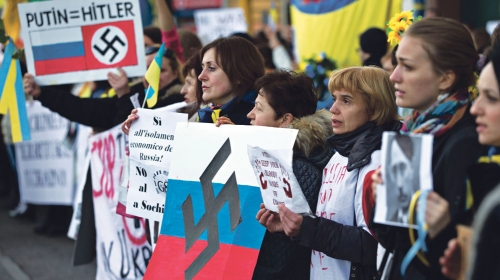 Protest Ukrajinaca  ispred ambasade  Rusije u Rimu