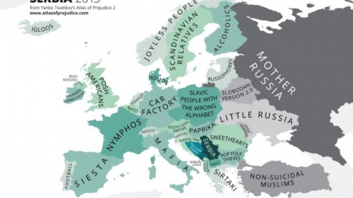 mapa Evrope u očima Srbije