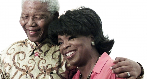 Nelson Mandela i Opra Vinfri | Foto: Reuters
