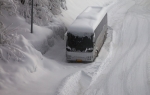 Autobus u snegu, ilustracija