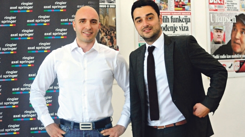 Partnerstvo za novo doba: Miloš  Živanović, CEO „Level Bita“, i Jovan  Protić, direktor izdavaštva grupacije RAS