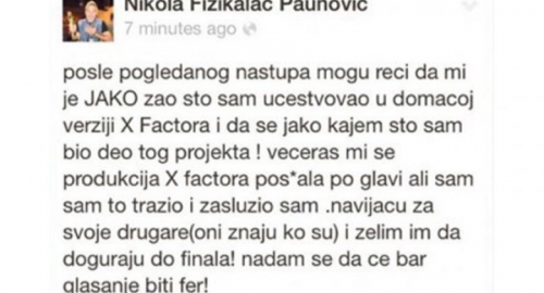 Nikola Paunović - Status