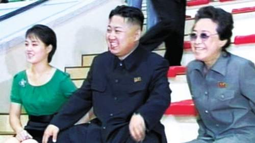 Kim Džong Un  sa suprugom i tetkom
