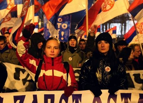 Protest desničara u Beogradu