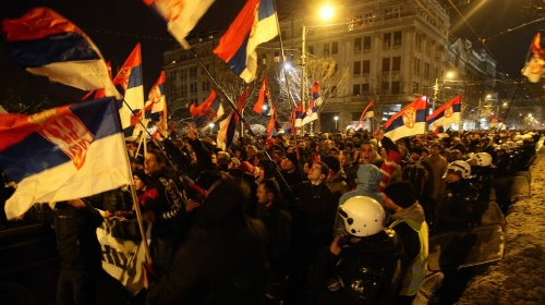 Protest desničara u Beogradu