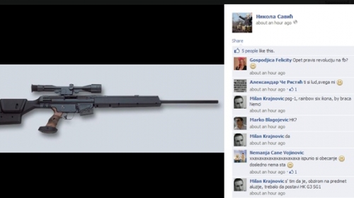 Nikola Simić na Fejsbuku postavio fotografiju puške iz koje je ubijen Đinđić