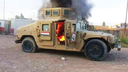 Zapaljeni  „hamer“  iračke armije