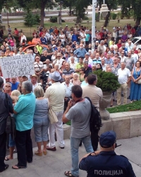 protest protiv cena grejanja, toplana, Niš Foto: B. Janačković