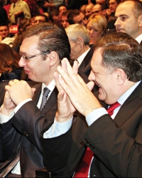 Dačić sa gostima Vučićem i Dodikom
