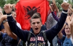 Protest ispred Ambasade Srbije u Tirani | Foto: Profimedia