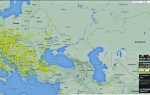 Mapa Ukrajine sa Donjeckom oblasti nad kojom nema letova