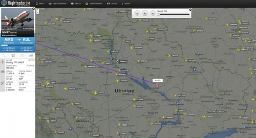 Let MH17 pre nego što je oboren