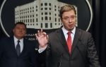Premijer Aleksandar Vučić danas se obratio novinarima u prisustvu predsednika RS Milorada Dodika