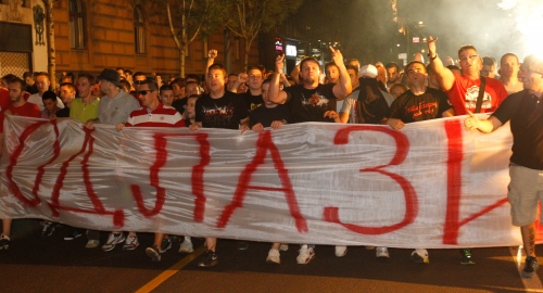 Protest navijača Crvene zvezde / Foto: Marko Metlaš