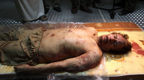 Telo ubijenog Gadafija