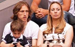 Luka Modrić sa  suprugom  i sinom
