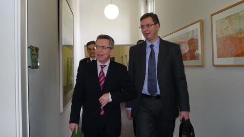 Aleksandar Vučić i Tomas de Mezijer