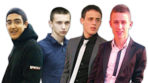 Petar Đušić (19), Tomislav Savić (19), Luka Bojović (19) i Petar Ilić (19)