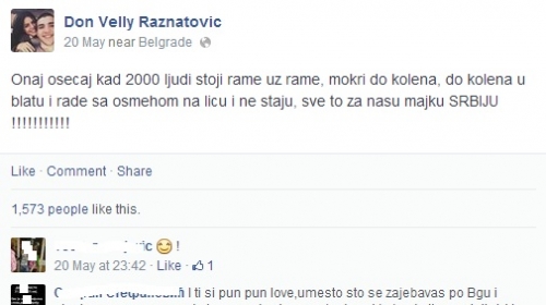 Fejsbuk status Veljka Ražnatovića