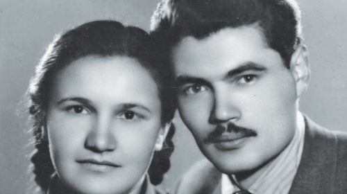 Nikola i Slobodanka na  dan venčanja dalekog 20.  novembra 1952. godine