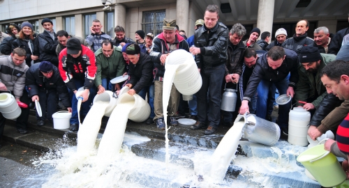 Građani prosipali mleko u Novom Sadu