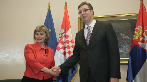 Aleksandar Vučić i Vesna Pusić / Foto: Beta