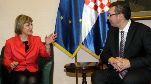 Aleksandar Vučić i Vesna Pusić / Foto: Beta
