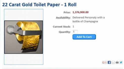 zlatni toalet papir