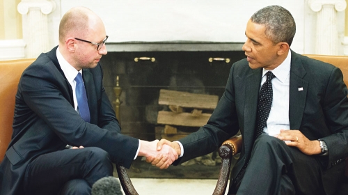 Srdačan susret:  Barak Obama  i Arsenij  Jecenjuk