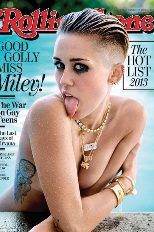 Gola, tetovirana i isplaženog jezika: Majli na naslovnoj strani magazina „Rolling Stone“
