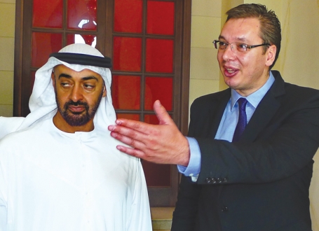 Stižu dolari: Vučić i šeik Mohamed  bin Zajed Al Nahjan prilikom nedavnog susreta