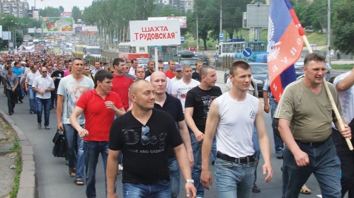 Protest rudara protiv  ukrajinske vojske!
