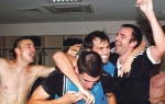 Ludnica u svlačionici: Radost fudbalera  Partizana