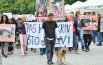Protest za  napuštene  životinje