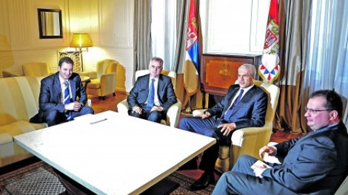 Aleksandar Vučić, Tomislav Nikolić, Boris Tadić i Miodrag Rakić